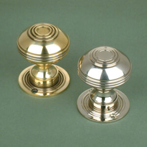 Large Bloxwich Door Knobs in Aged Brass or Polished Nickel