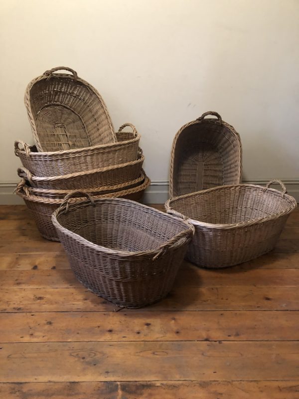 Assortment of Mid century Wicker baskets