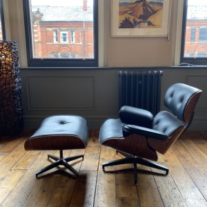 Eames inspired Housemaster lounger and stool