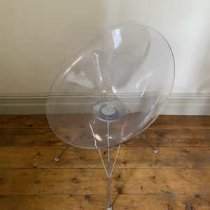 Contemporary Floating Chrome and Plastic Chair