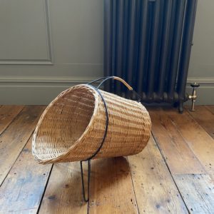 Mid Century wicker log basket