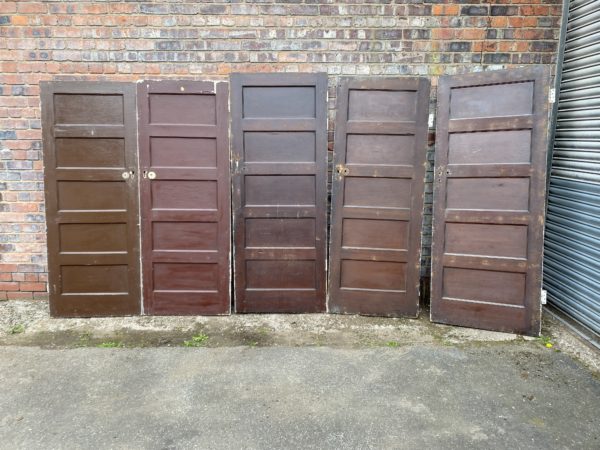 5 panelled mid century painted doors