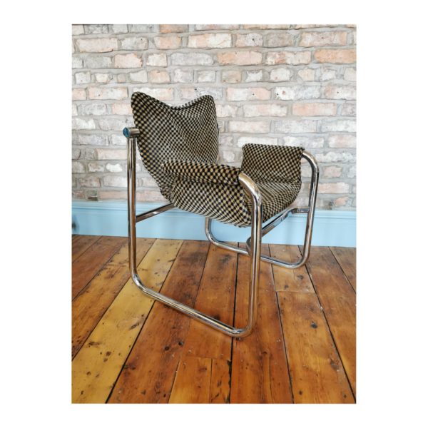 Arkana Upholstered and chrome 70's dining chair