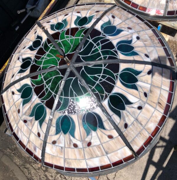 Victorian Style Leaded Glass Ceiling Dome