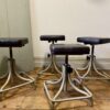Vintage Square Adjustable Metal Stools