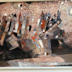 Mid Century Abstract Oil Painting