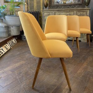 Mid Century Yellow Cocktail Chairs