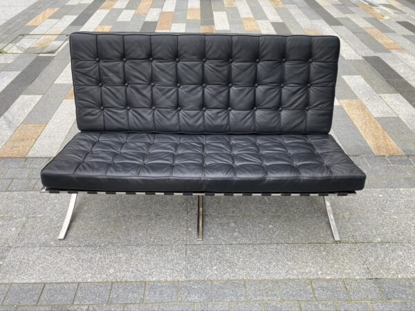 Black Barcelona Style Sofa