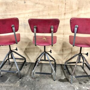 Deco Style Red Machinists Chair