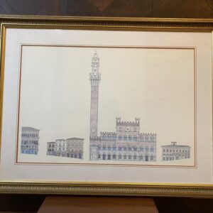 Classical Architectural Print of Clock Tower Classical Architectural Print of Clock Tower