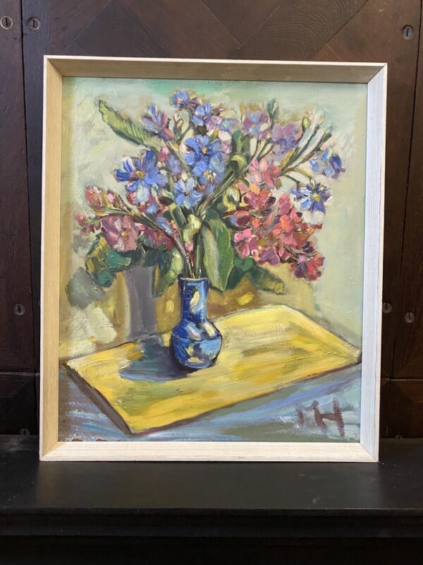 1950s Floral Oil Painting