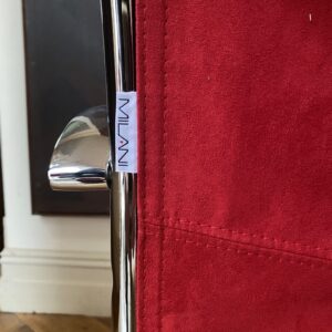 Mid Century Red Suede Eames Style Office Chair