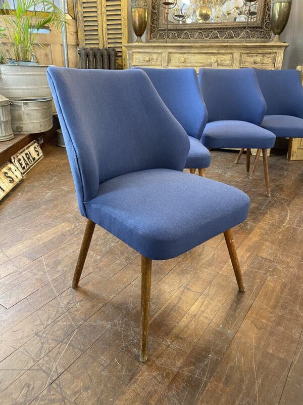 Mid Century Blue Cocktail Chairs