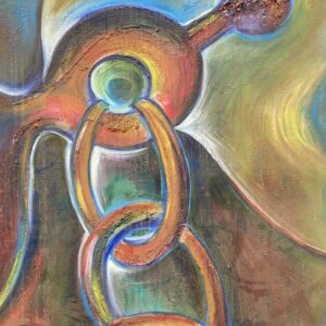 Huge Foetal Oil Painting