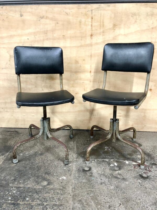 Black Industrial Machinist Chairs