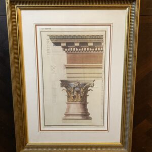 Classical Architectural Print of Short Column Classical Architectural Print of Short Column