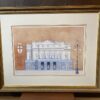 Classical Architectural Print of Building and Lamppost