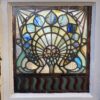 Victorian Stained and Leaded Religious Glass with Arched Top