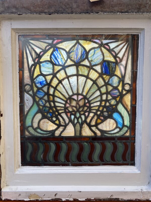 Victorian Leaded Glass Square Wooden Windows
