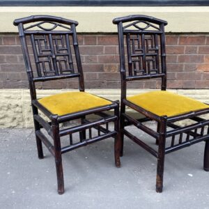 Victorian Faux Bamboo Dining Chairs
