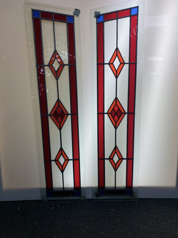 Pair of Coloured Glass Panes