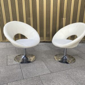 Alternative view of Late 20th Century Vinyl and Chrome Swivel Chair