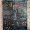 Mid Century French Scientific Poster Diagrams Depicting the Biological Structure of a Pine Cone