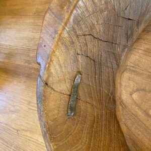 Alternative view of Vintage Teak Indian Rustic Dish/Bowl