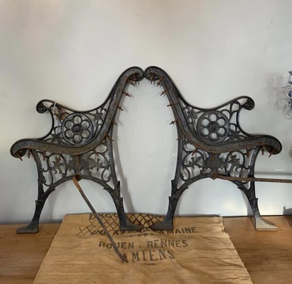 Pair of Victorian Style Cast Aluminium Bench Ends