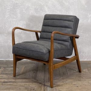 Mid Century Scandi Style Grey Armchair