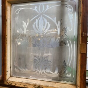Alternative view of Victorian Pine and Etched Glass Window