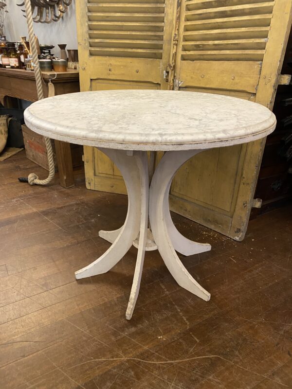 Late 19th Century Wood and Marble Painted Table