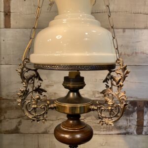 Alternative view of Victorian Style Metal and Glass Lamp Pendant