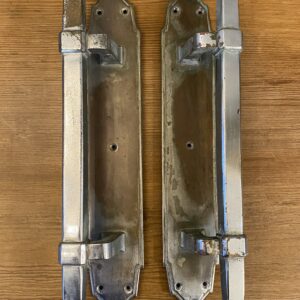 Pair of Art Deco Faded Chrome Door Pulls