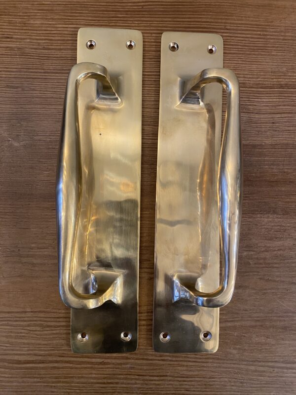 Pair of Edwardian Brass Pull Handles
