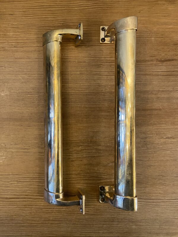 Pair of Art Deco Brass Pull Handle