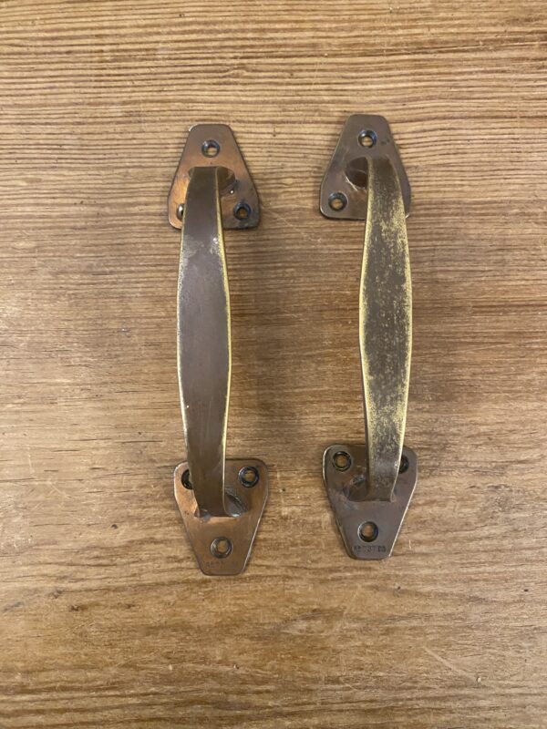 Pair of Early 20th Century Brass Pull Handles