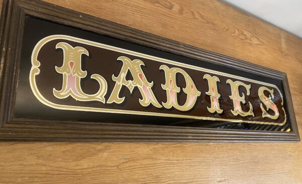 Victorian Style Glass 'Ladies' Sign