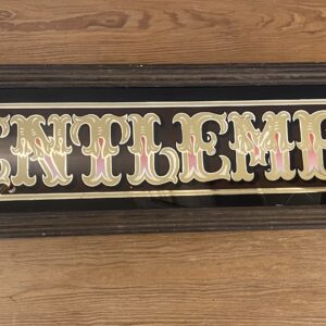 Alternative view of Victorian Glass 'Gentlemen' Sign