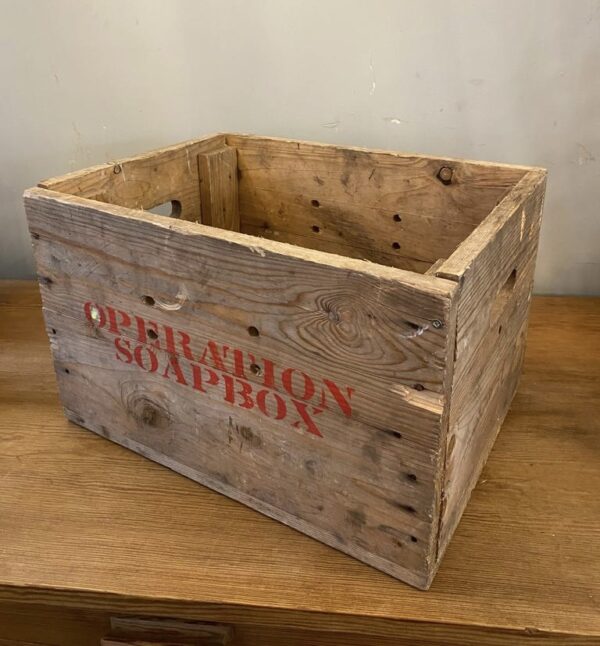 Vintage Wooden ‘Operation Soapbox’ Crate