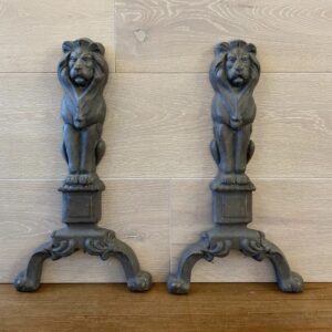 Pair of Victorian Style Decorative Firedog Fronts