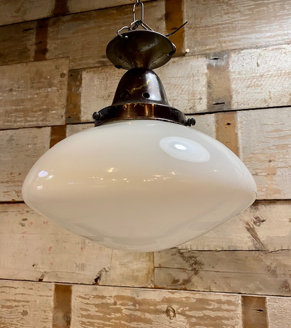 Early 20th Century Opaline Ceiling Light
