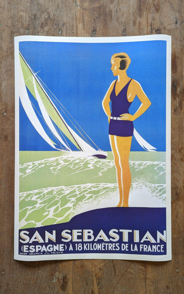 Art Deco Style 'San Sebastian' Travel Poster