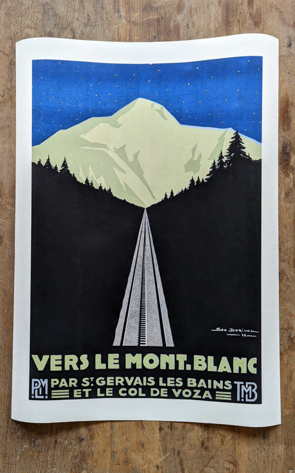 Art Deco Style 'Mont Blanc' Travel Poster