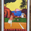 Art Deco Style ‘La Plage de Calvi, Corse’ Travel Poster