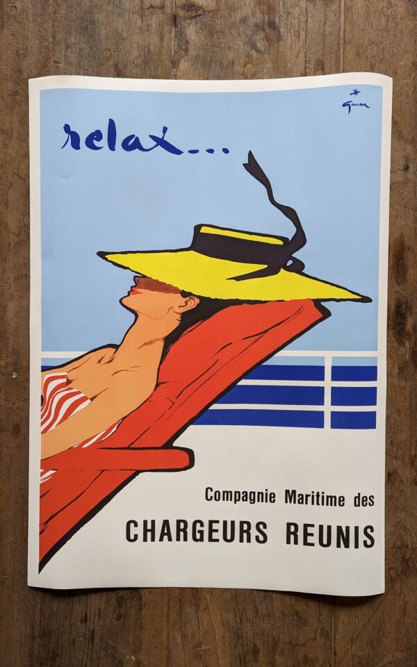 Mid Century Style 'Relax ...' Travel Poster