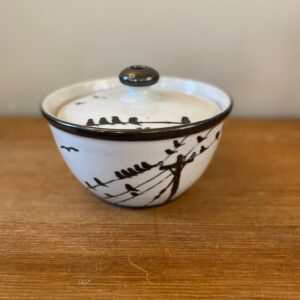 Highland Stoneware Hand Painted Casserole Lidded Pot