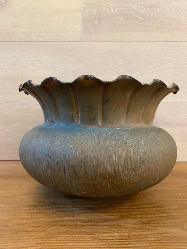 Vintage Decorative Tarnished Brass Bowl