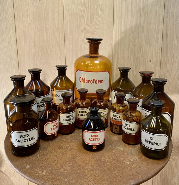 Mid Century Apothecary Bottles