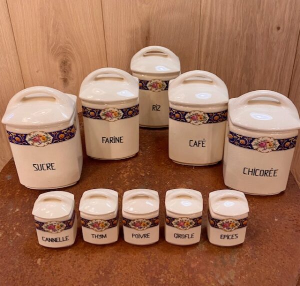 Vintage French Country Style Jar Set